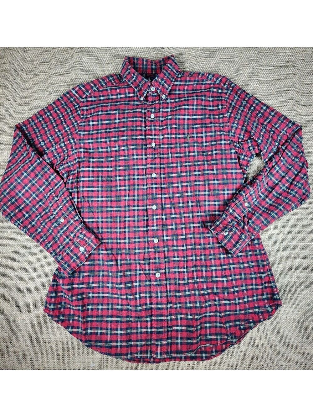 Ralph Lauren Classic Fit Plaid Button-Down Shirt Large